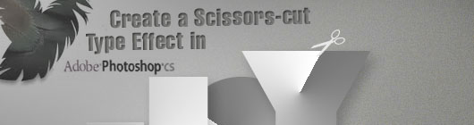 Scissors-cut Type Effect in Photoshop
