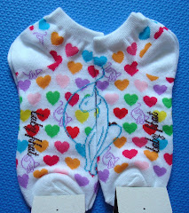 Sexy Kitty w- Colored Hearts Footies