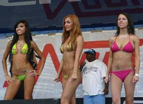 Oppressed ladies in bikinis