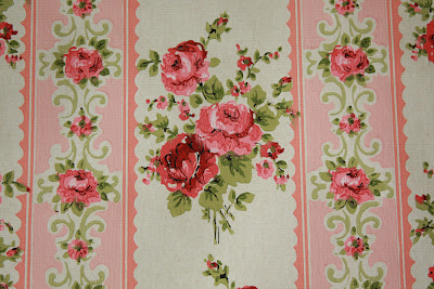 Vintage Wallpaper on French Laundry  The Prettiest Pink Roses Vintage Wallpaper Ever