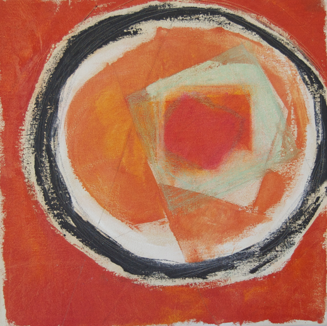 Open To the Wind Abstract Tomato Soup Painting