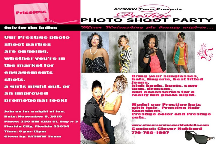 Unleashing The Beauty With-In with our Prestige Photo Shoot Parties