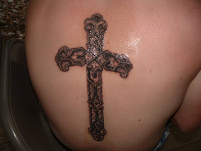 Cross Tattoo. Angel Tattoo