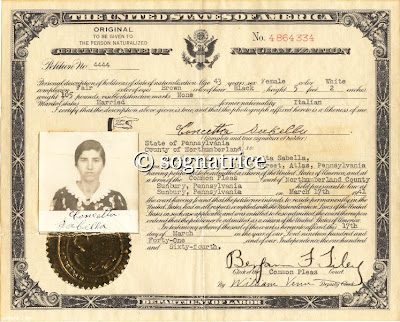 Great-grandmother's US Citizenship Certificate Great-grandmother's US Citizenship Certificate