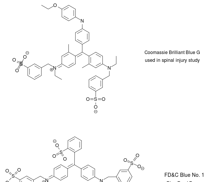 Bridgehead Carbons Blue Food Dye Does NOT Treat Spine Injury in Rats