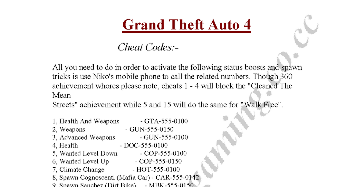 grand theft auto iv cheat codes grand theft auto iv cheat codes