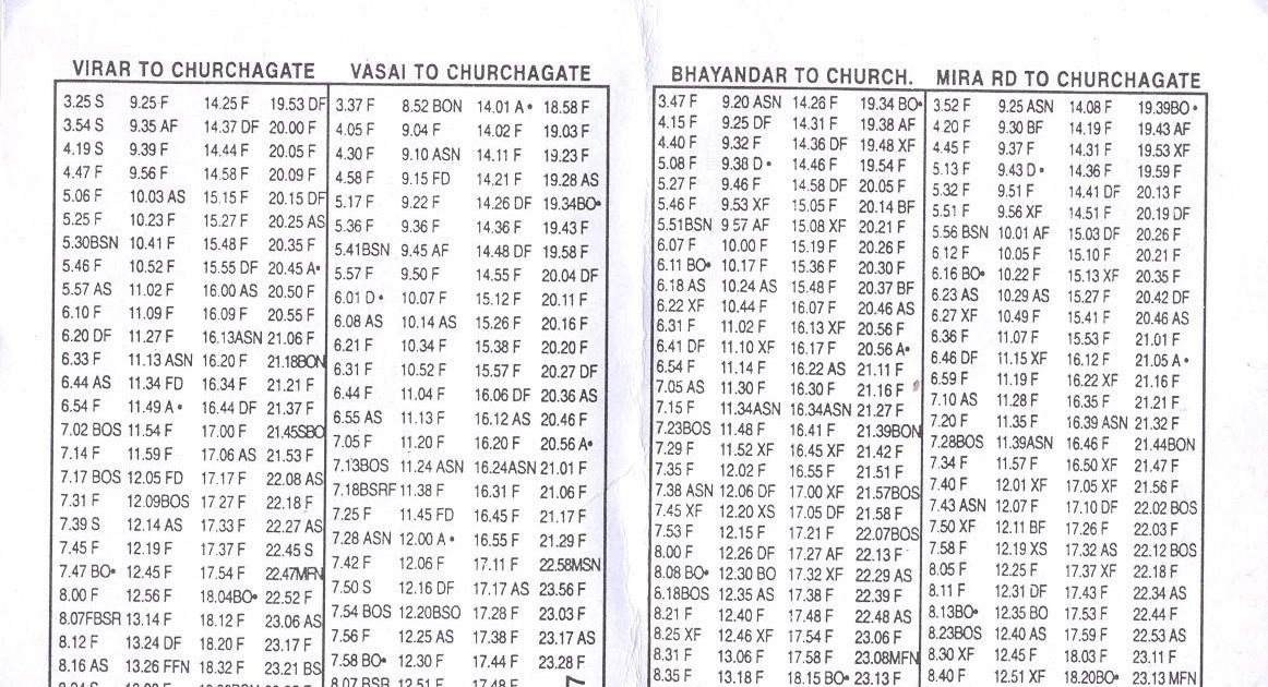 Railway Information New Railway Timetable
