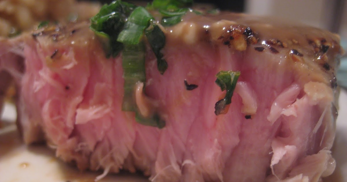 Pan Seared Ahi Tuna with Wasabi Cream Sauce