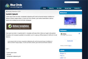 Blue Circle blogger template