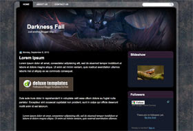 Darkness Fall blogger template