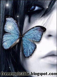 emo butterfly girl