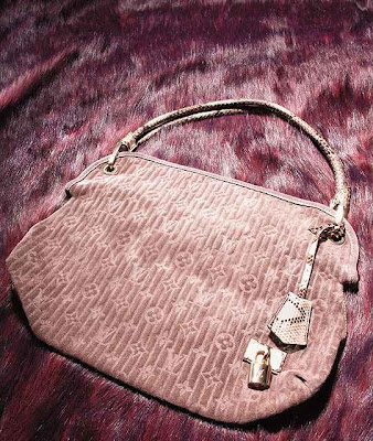 Louis Vuitton Limited Edition Khol Monogram Embossed Suede Wish