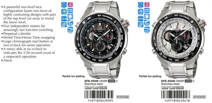 casio edifice efe 500