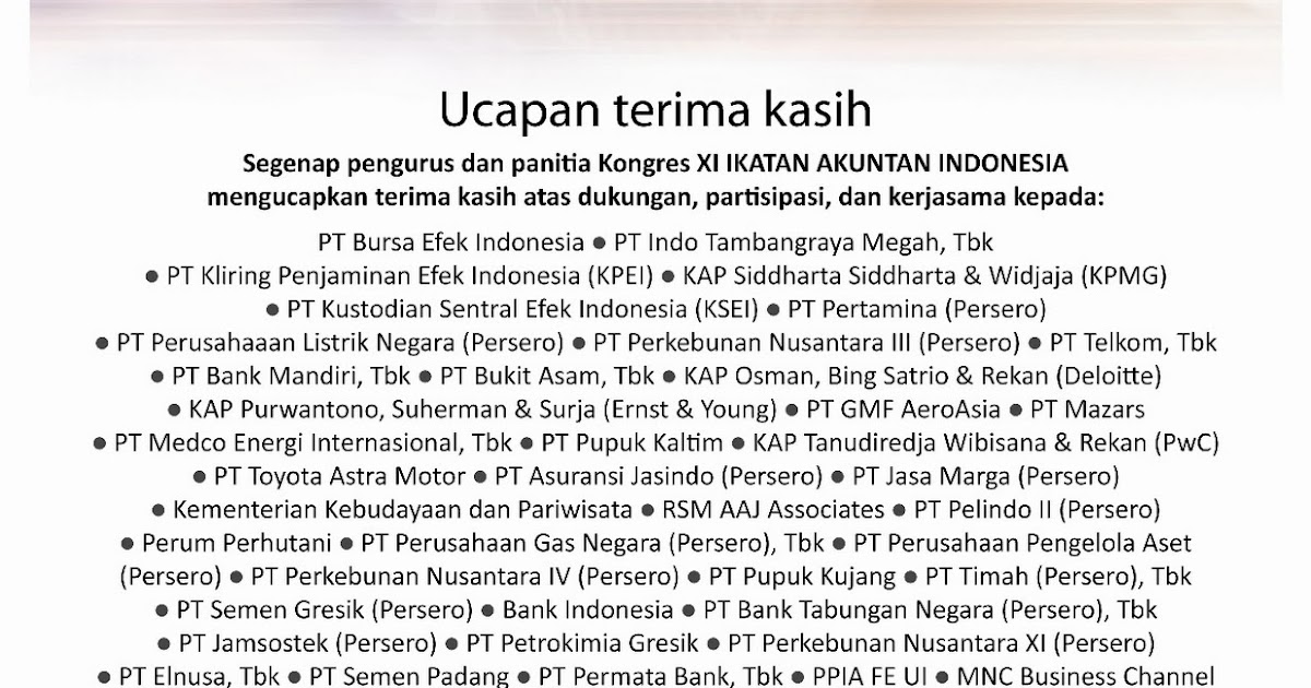 ucapan terima kasih