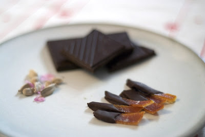 Chocolate dipped orangette