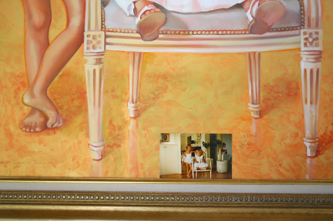 Photo à l'origine du portrait à l'huile d'Aude et Laure petites