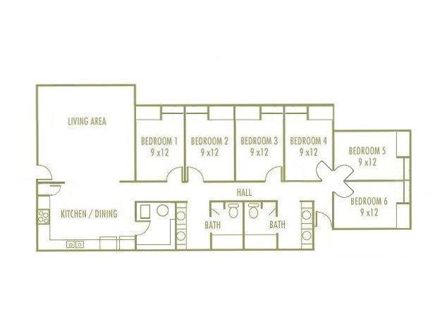 6 Bedroom Floor Plan