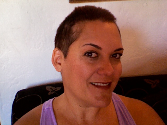 shaved head