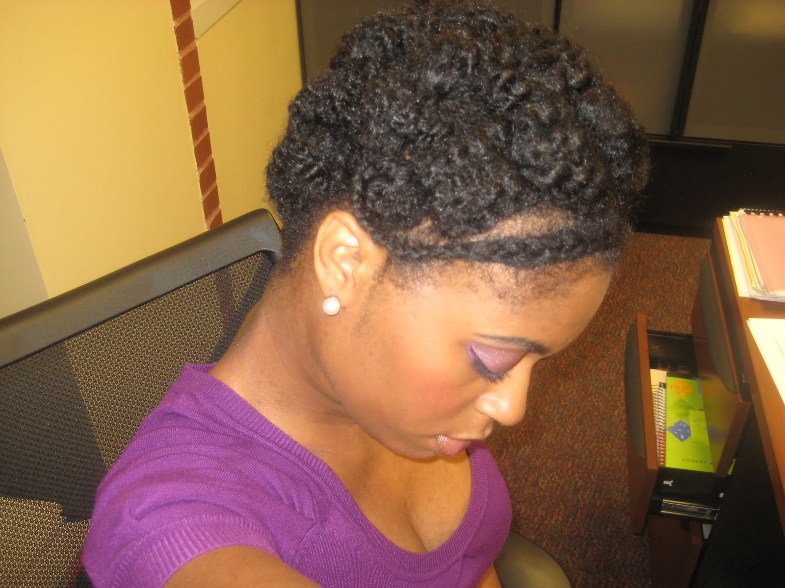 Naturally Elegant Hairstyle Twist Out Updo With A Braid