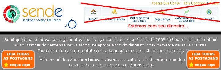 Sendep - Reclame aqui - Extelionato - Dados da empresa
