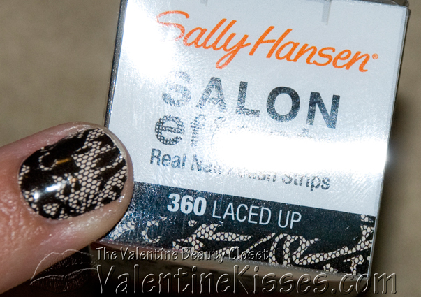 Sally Hansen Salon Effects Nail Polish Strips in Laced Up: swatches, review,