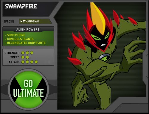 Ben 10 Ultimate Aliens:Ultimate Swampfire Can Fire Bombs