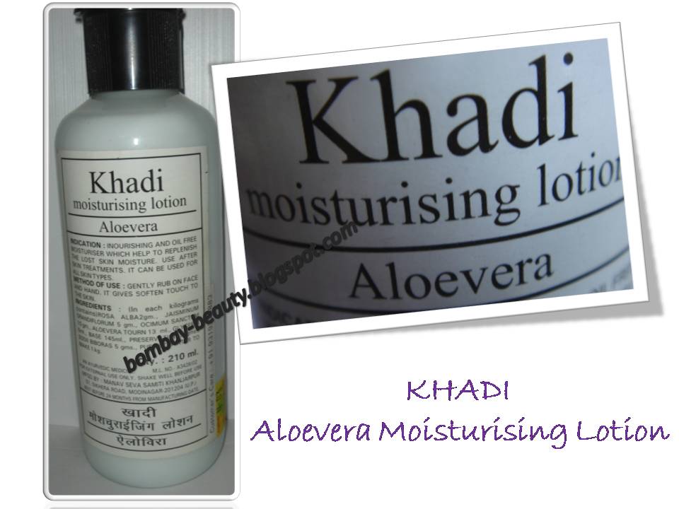 Bombay, Beauty & Some Fun!!! Khadi Aloevera Moisturizing Lotion Review
