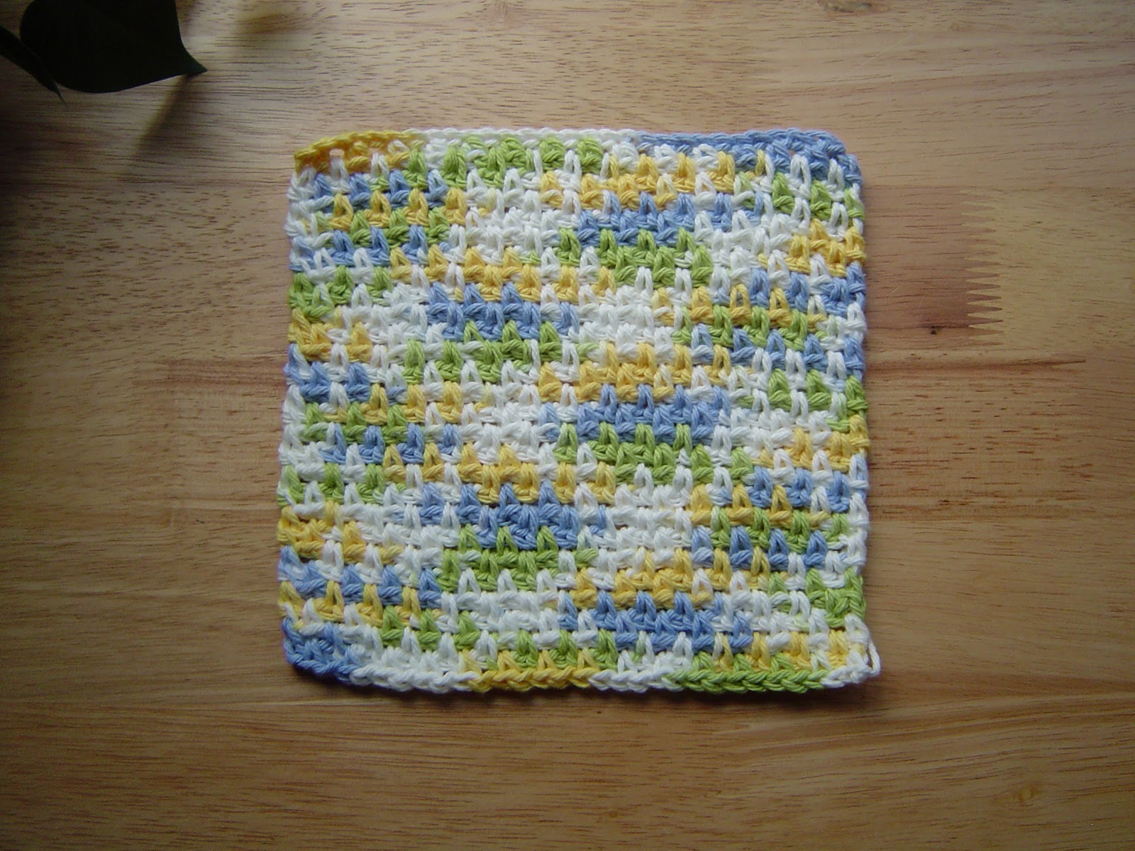 By My Hook Free Pattern Seed Stitch Dishcloth