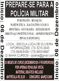 CONCURSO POLÍCIA MILITAR DA BAHIA - Matricule-se pelo e-mail: qibahia@gmail.com