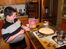 Jake making a pancake