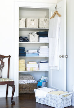 Organized Bathroom Closet