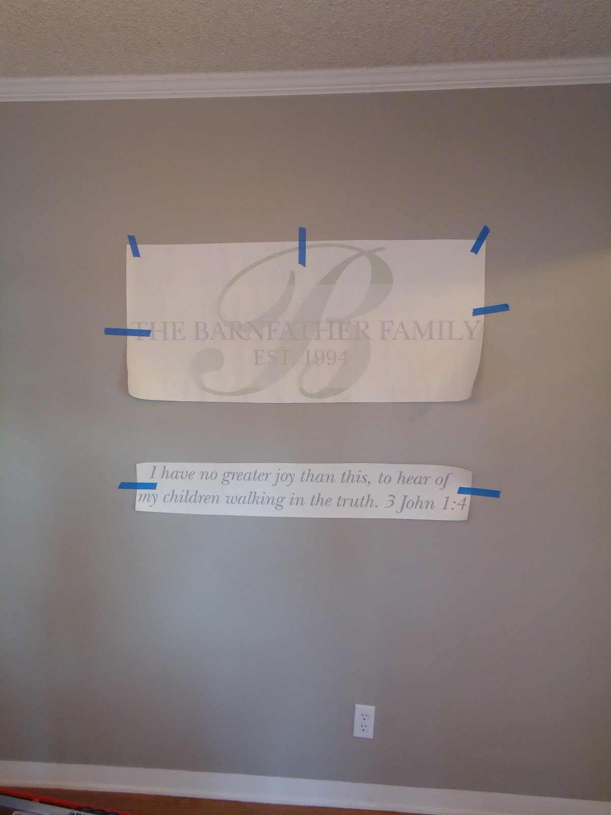 That bare wall in the kitchen how to hang a large decal! Organizing