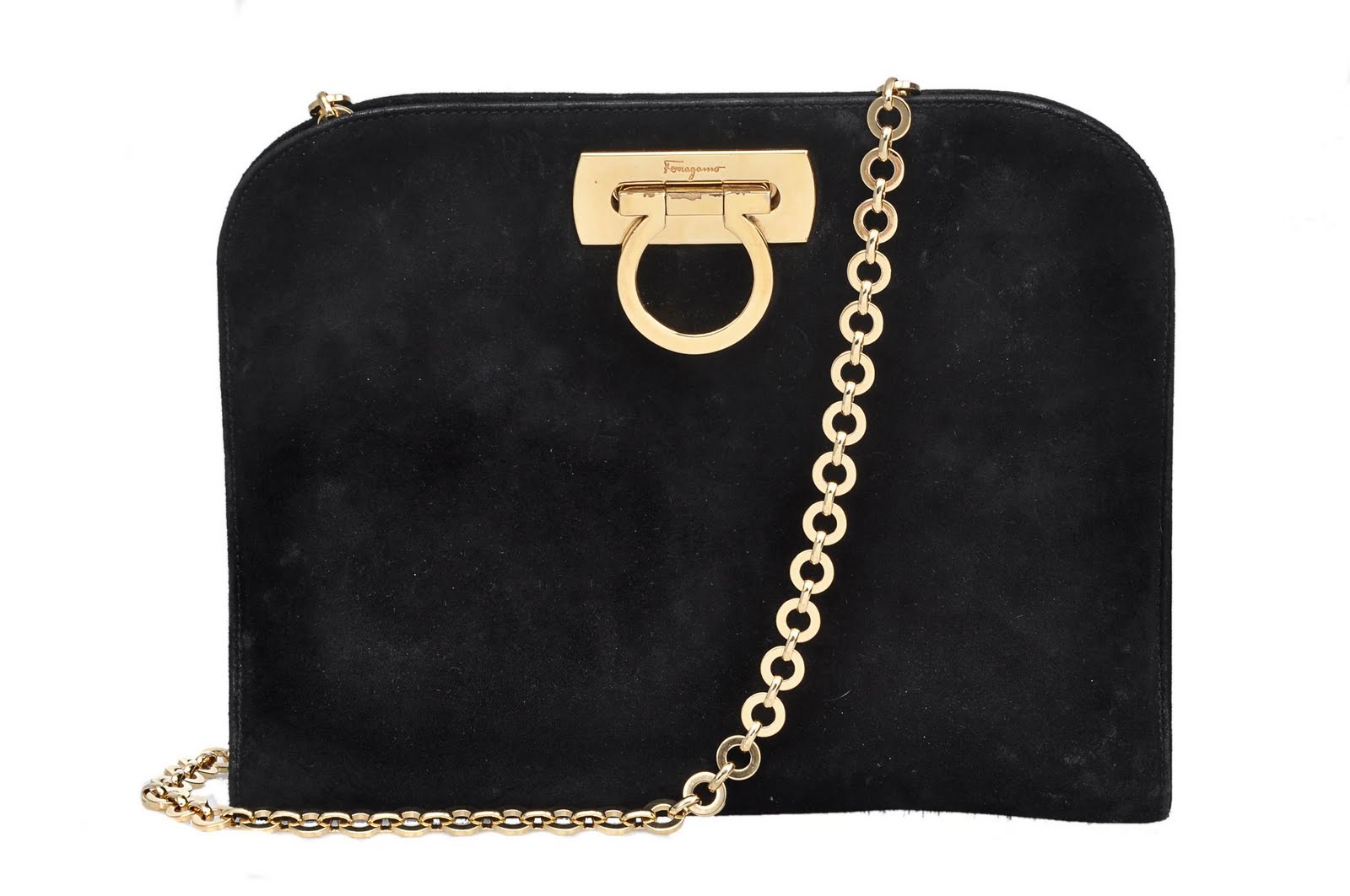 Salvatore Ferragamo bags Salvatore Ferragamo Black Suede Evening