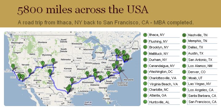5800 miles across the USA