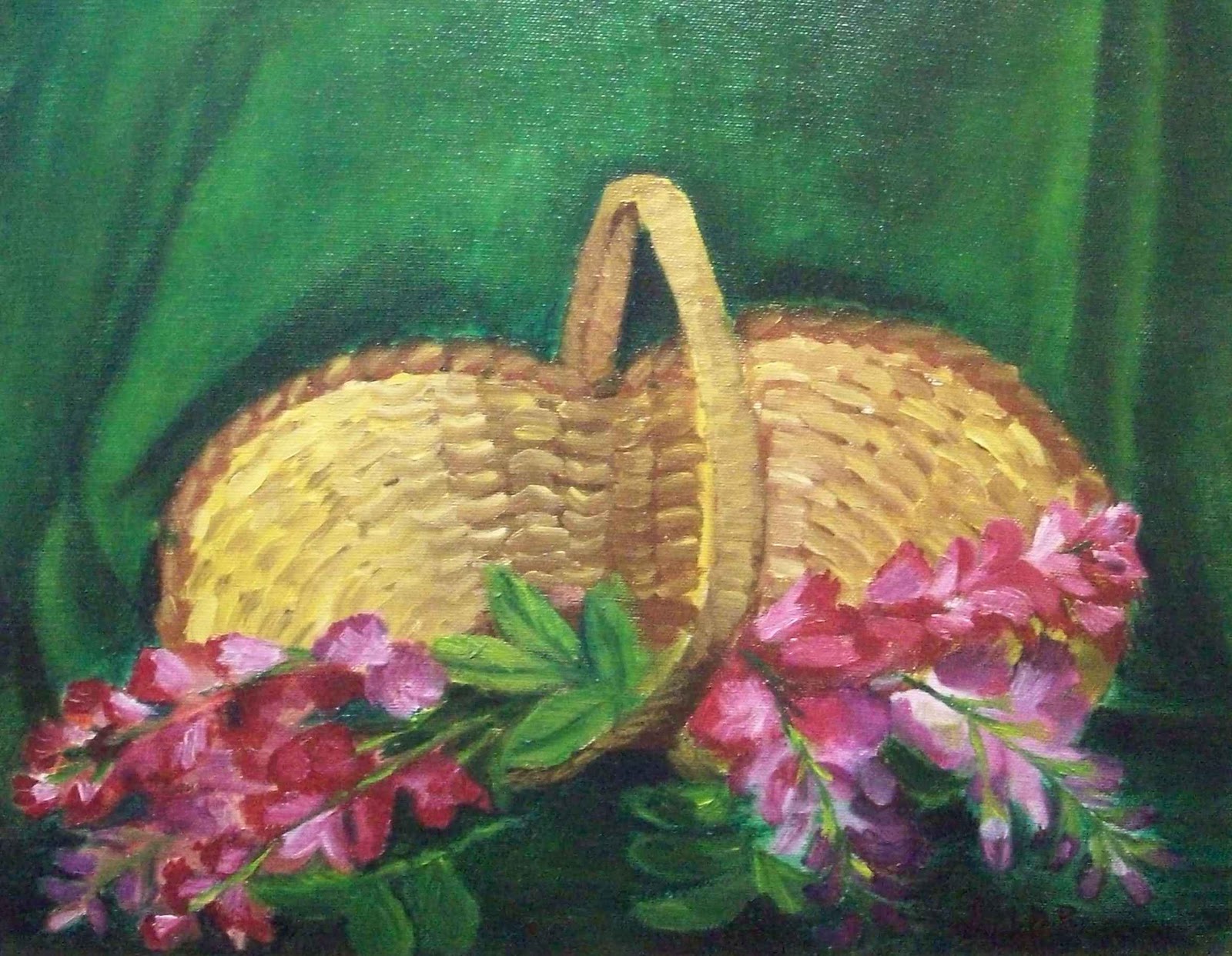 ... de esa cesta de la flor grana y morada que con tu arte manifiesta la