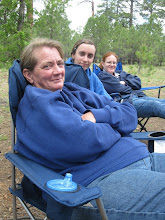 Mom, Bridget and Jennie Camping