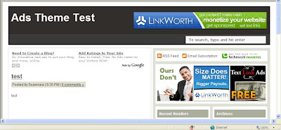 Ads Theme Template without Error