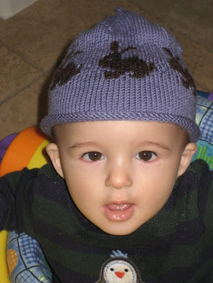 My great-nephew, Charles Alexander Brown in his Bunny Hat