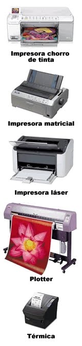 3 TIPOS DE IMPRESORAS 3 tipos de impresoras: