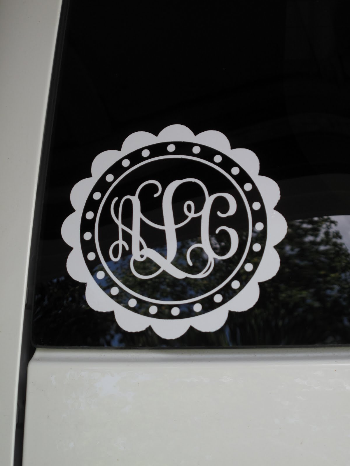 Hidden Treasure Homemade Car Monogram