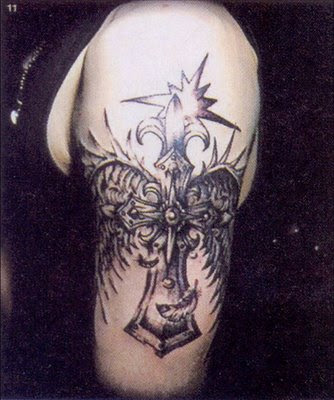 black holy cross tattoo