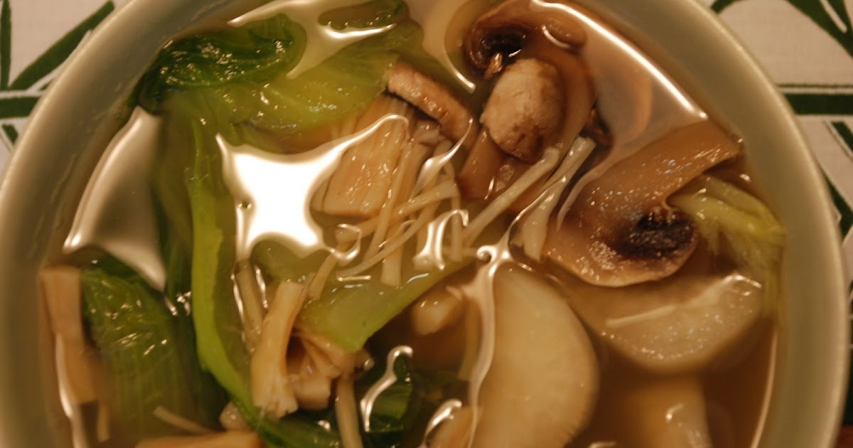 Spaghettofu Chinese mustard greens soup