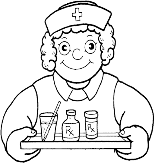 Hospital Colouring Pages