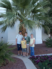 Aimee & the kids at the temple