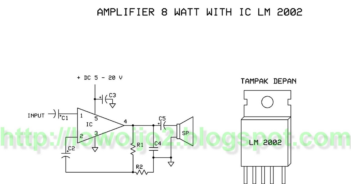 Blog Indonesia Amplifier Sederhana Dengan IC LM 2002