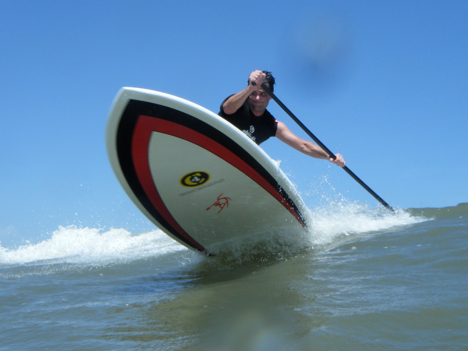 Atlantic Paddle Surfing Fun little choppy summer surf..