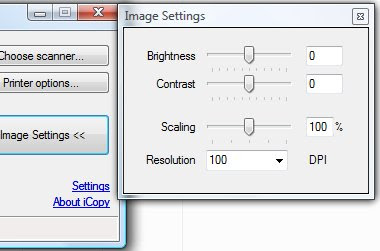 Image setting window