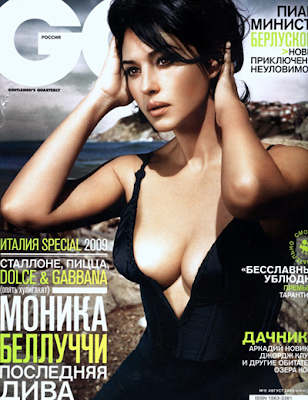 Monica Bellucci posando para la ediccion rusa de GQ Magazine del mes de agosto 2009
