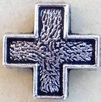 Abalorio metal separador cruz