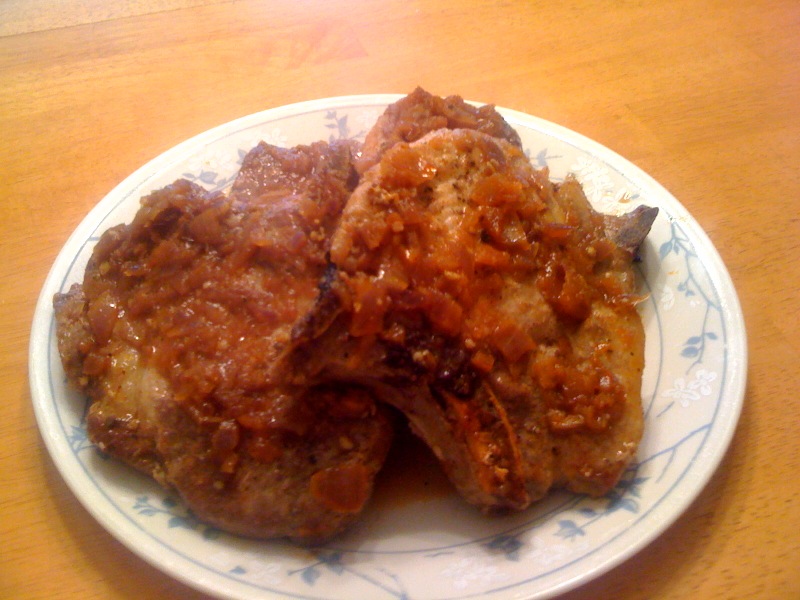 MOM!! What's for Dinner?!.... Pork Chops in a Sweet Chili and Onion Sauce